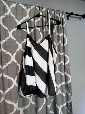 torrid Black and White Diagonal Stripe Cami